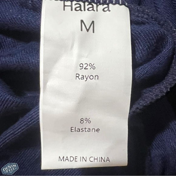 HALARA navy blue sleeveless lace up back midi dress with slit - Picture 10 of 10